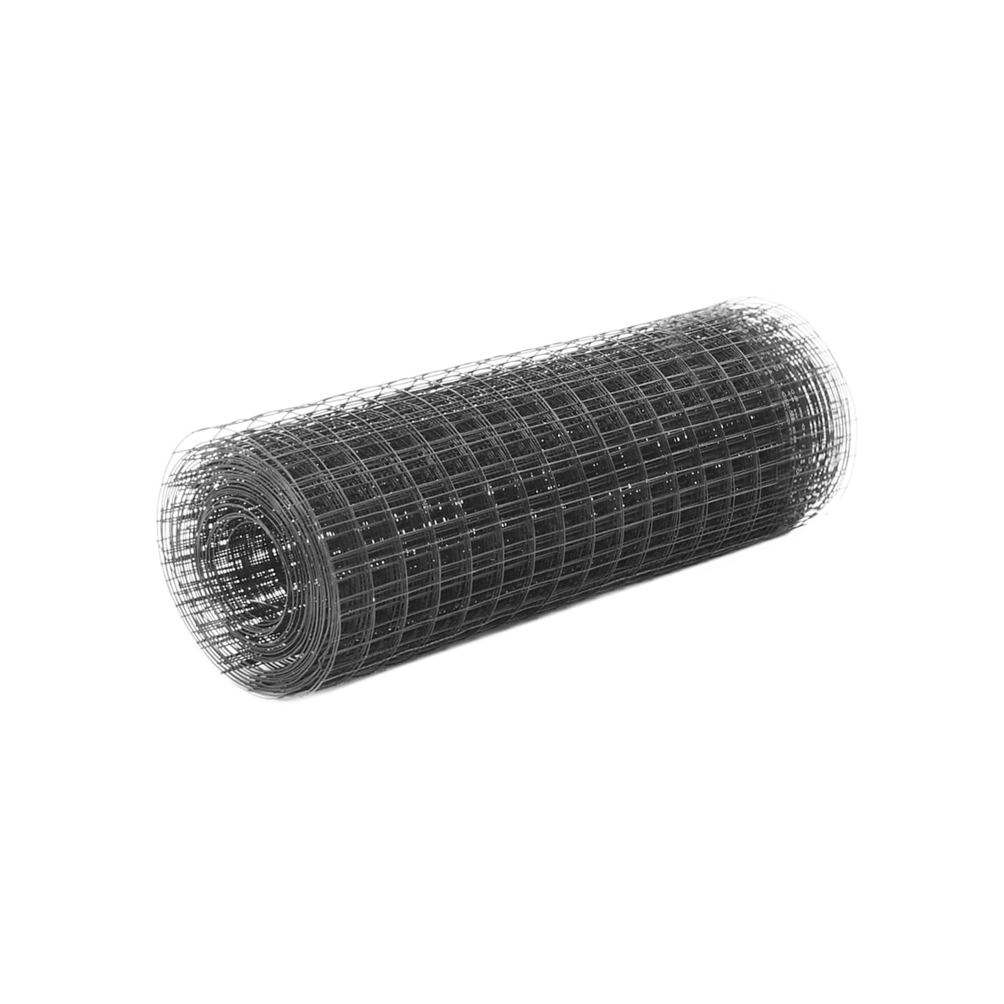 Grillage acier avec revêtement en PVC 25x0,5 m gris