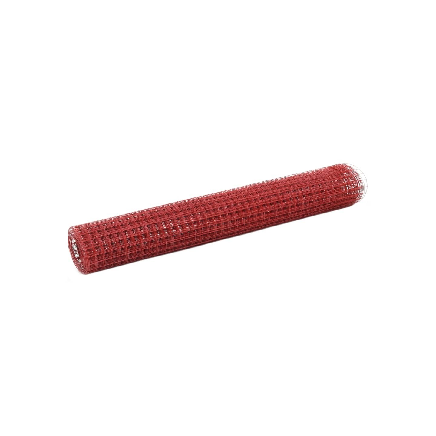Grillage Acier avec revêtement en PVC 25x1 m Rouge