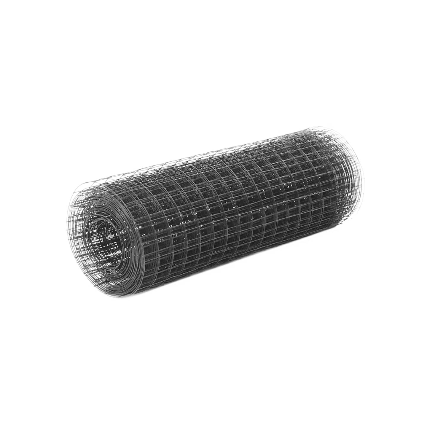 Grillage acier avec revêtement en PVC 25x0,5 m gris