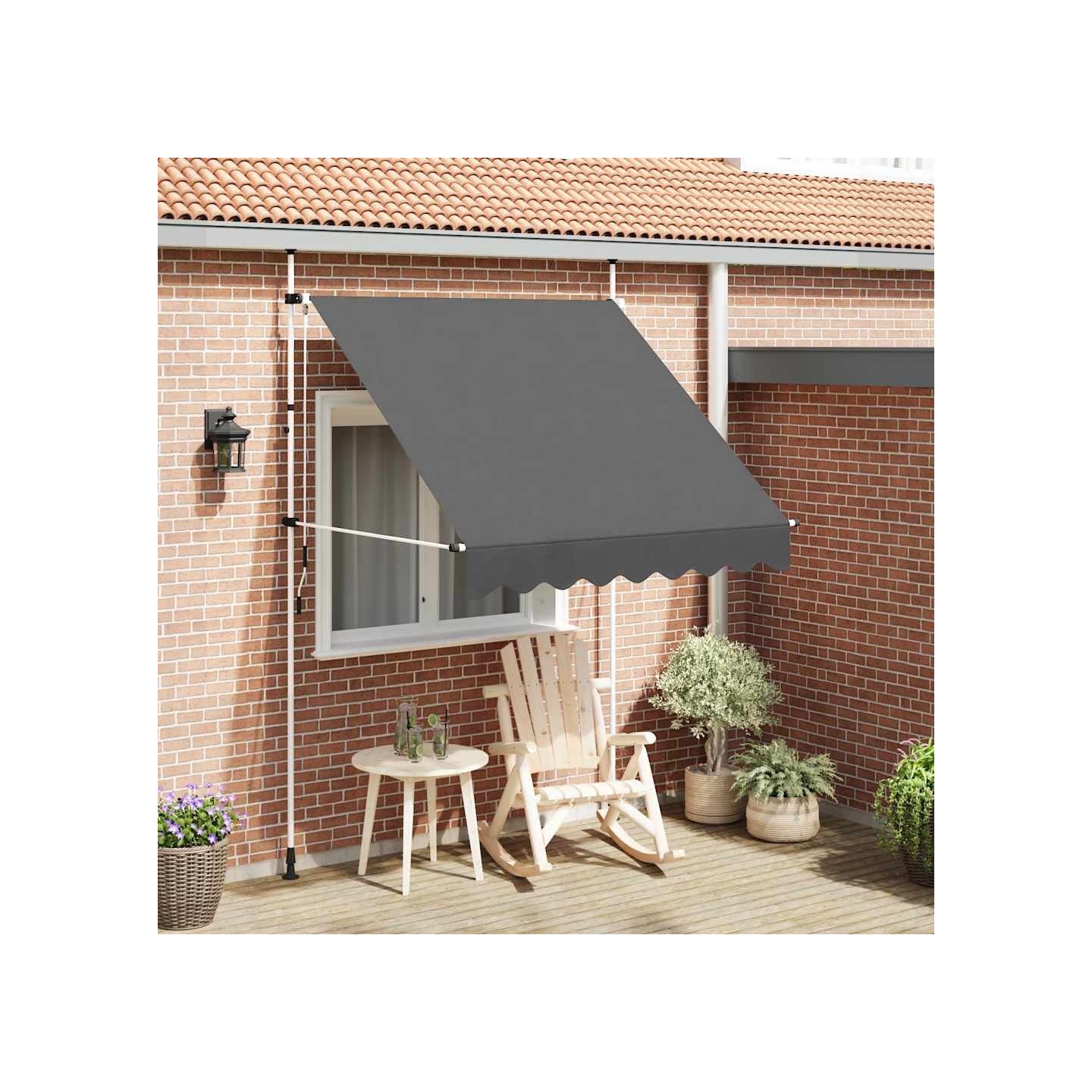 Auvent manuel rétractable 200 cm Anthracite