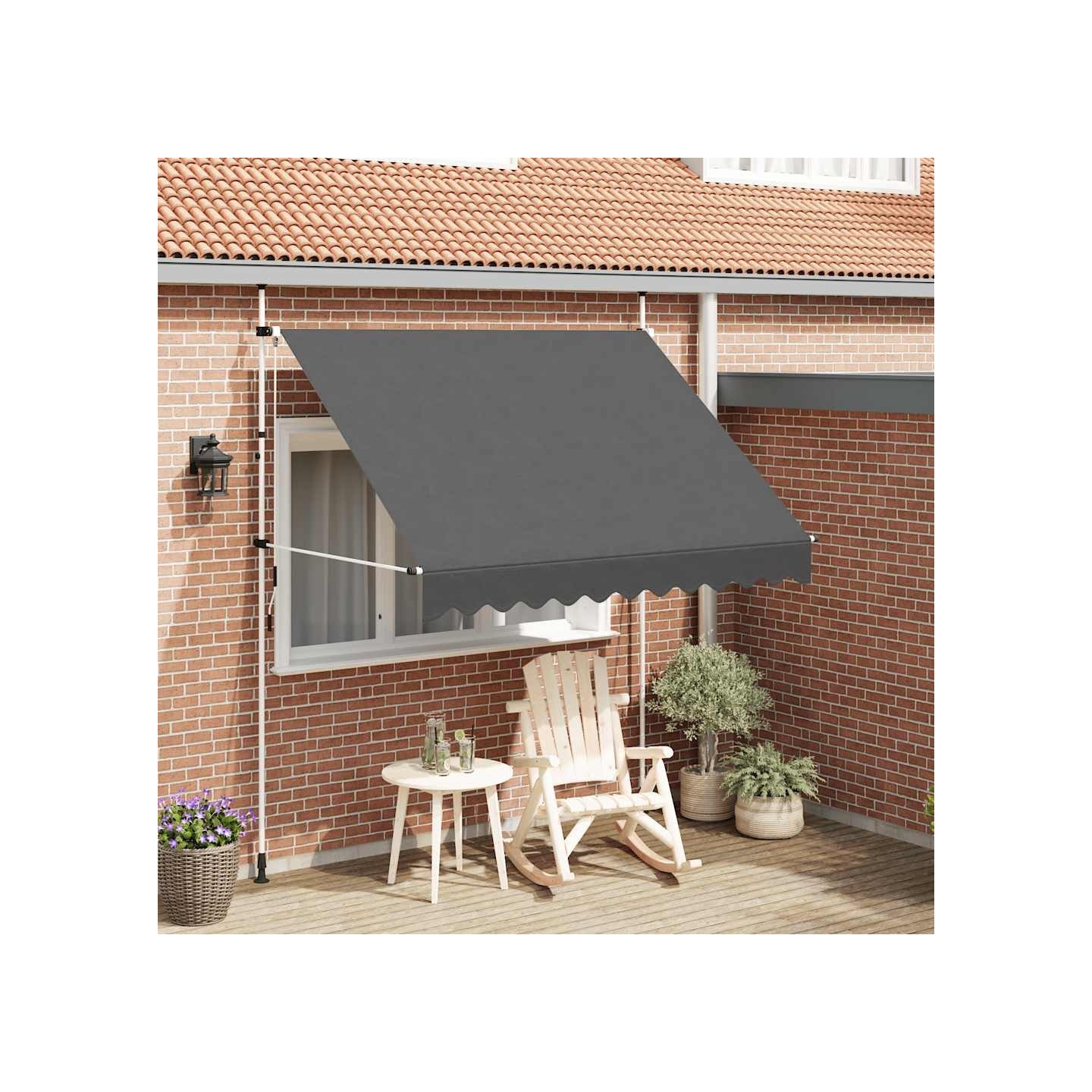 Auvent manuel rétractable 250 cm Anthracite