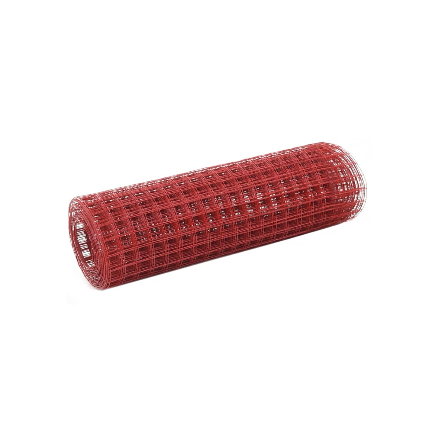 Grillage Acier avec revêtement en PVC 10x0,5 m Rouge