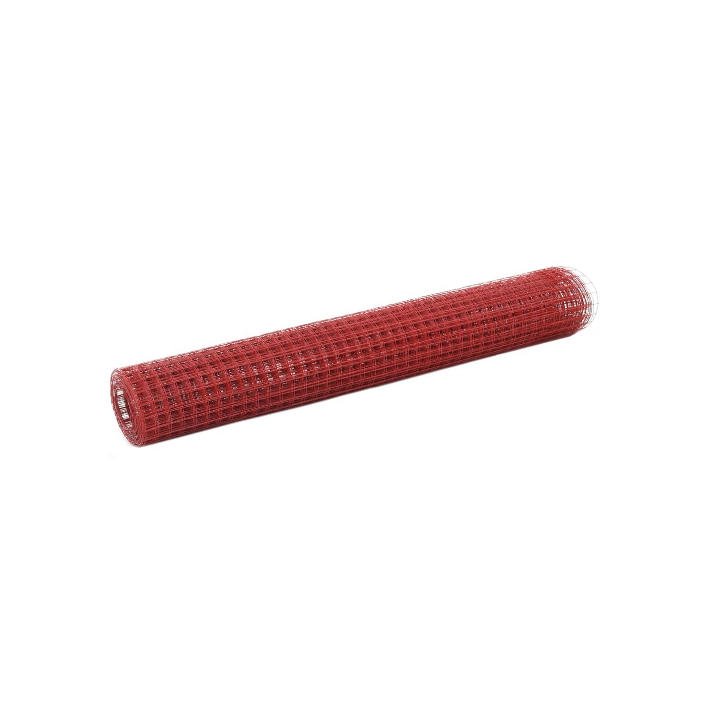 Grillage Acier avec revêtement en PVC 10x1 m Rouge