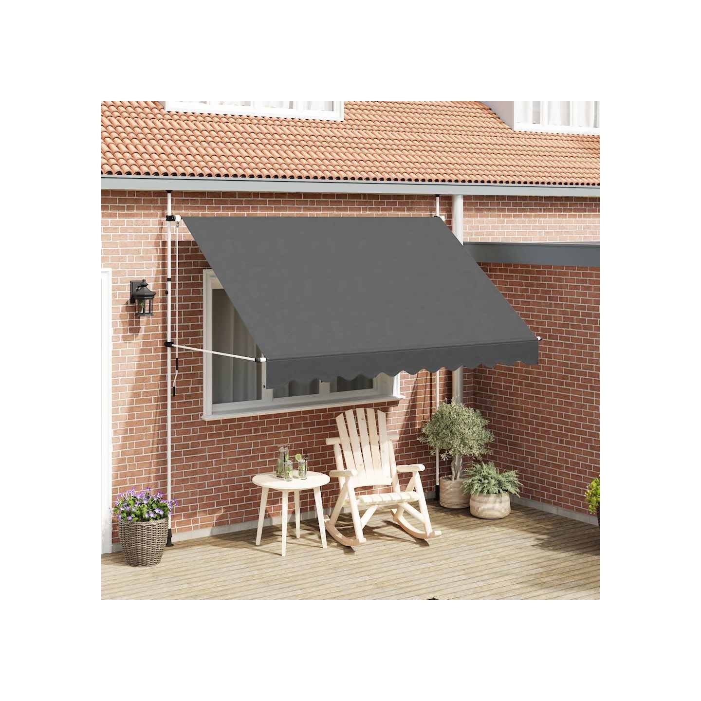 Auvent manuel rétractable 300 cm Anthracite
