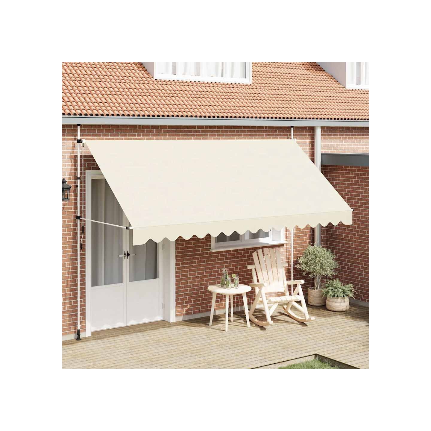 Auvent manuel rétractable 400 cm Crème