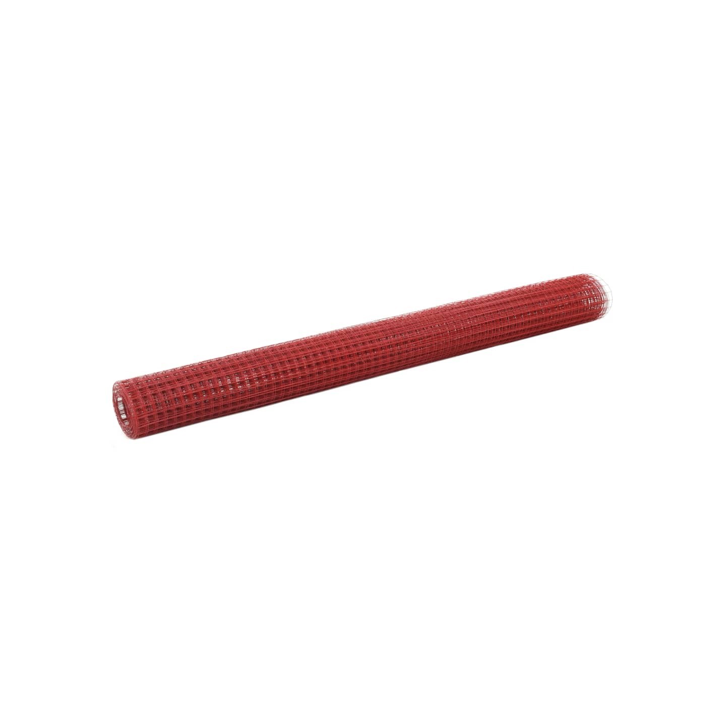 Grillage Acier avec revêtement en PVC 25x1,5 m Rouge
