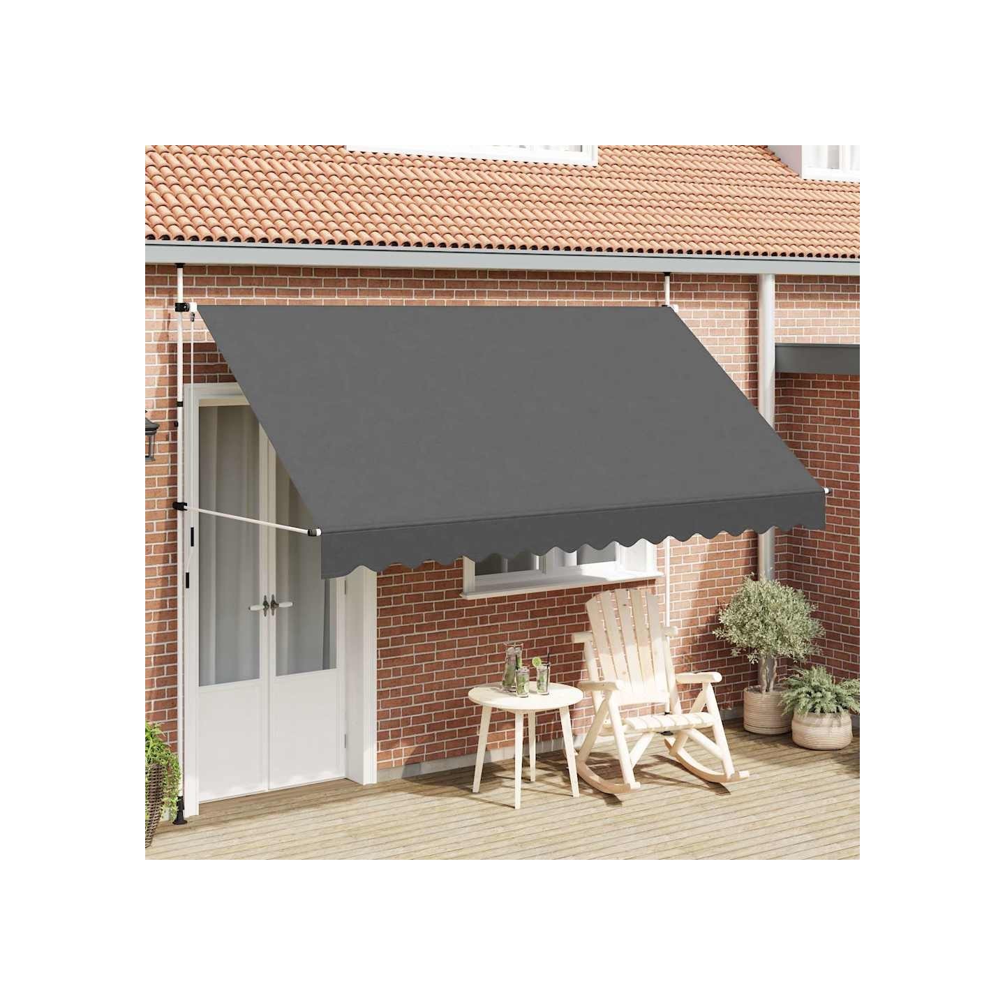 Auvent manuel rétractable 350 cm Anthracite