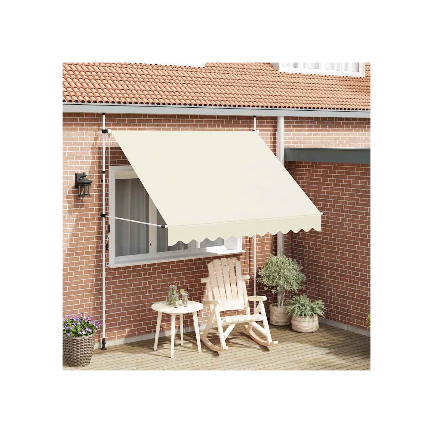 Auvent manuel rétractable 250 cm Crème
