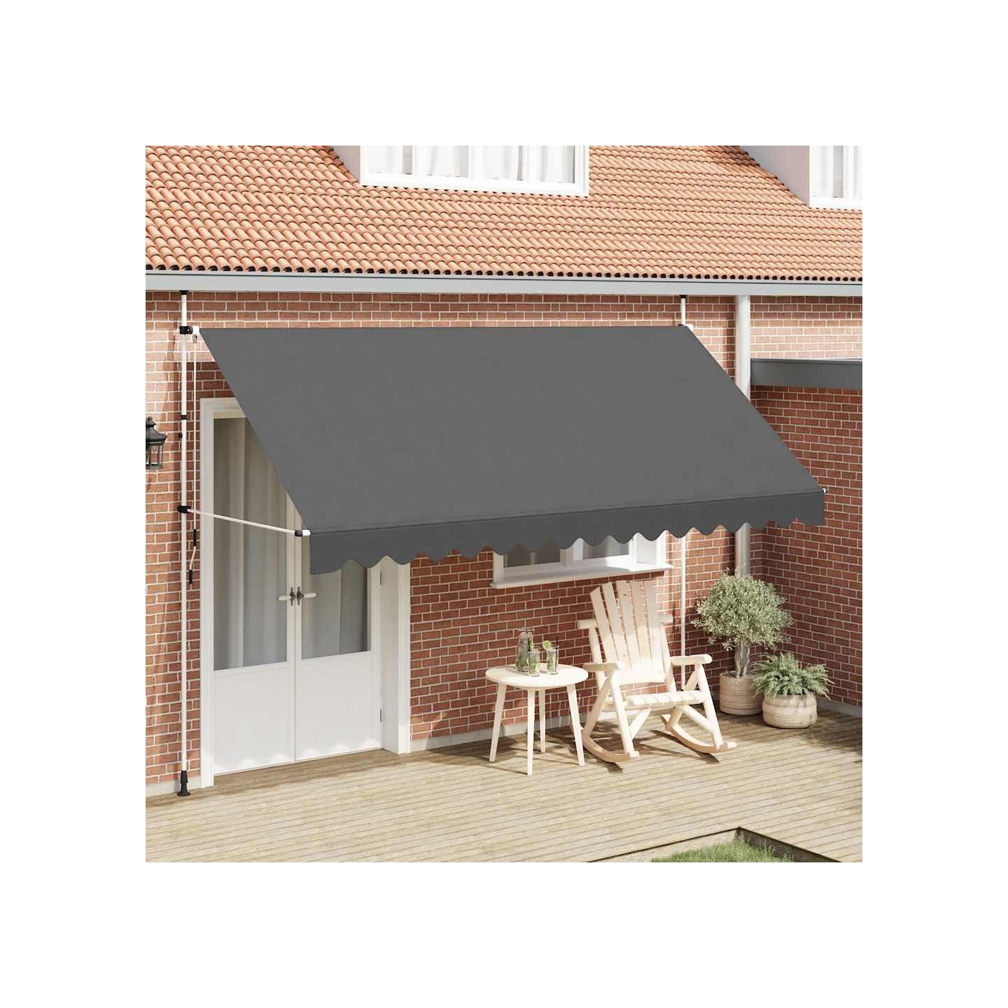 Auvent manuel rétractable 400 cm Anthracite