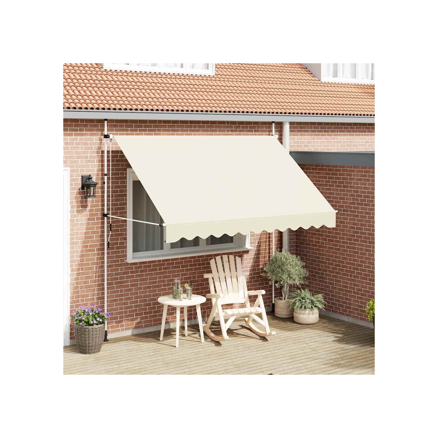 Auvent manuel rétractable 300 cm Crème