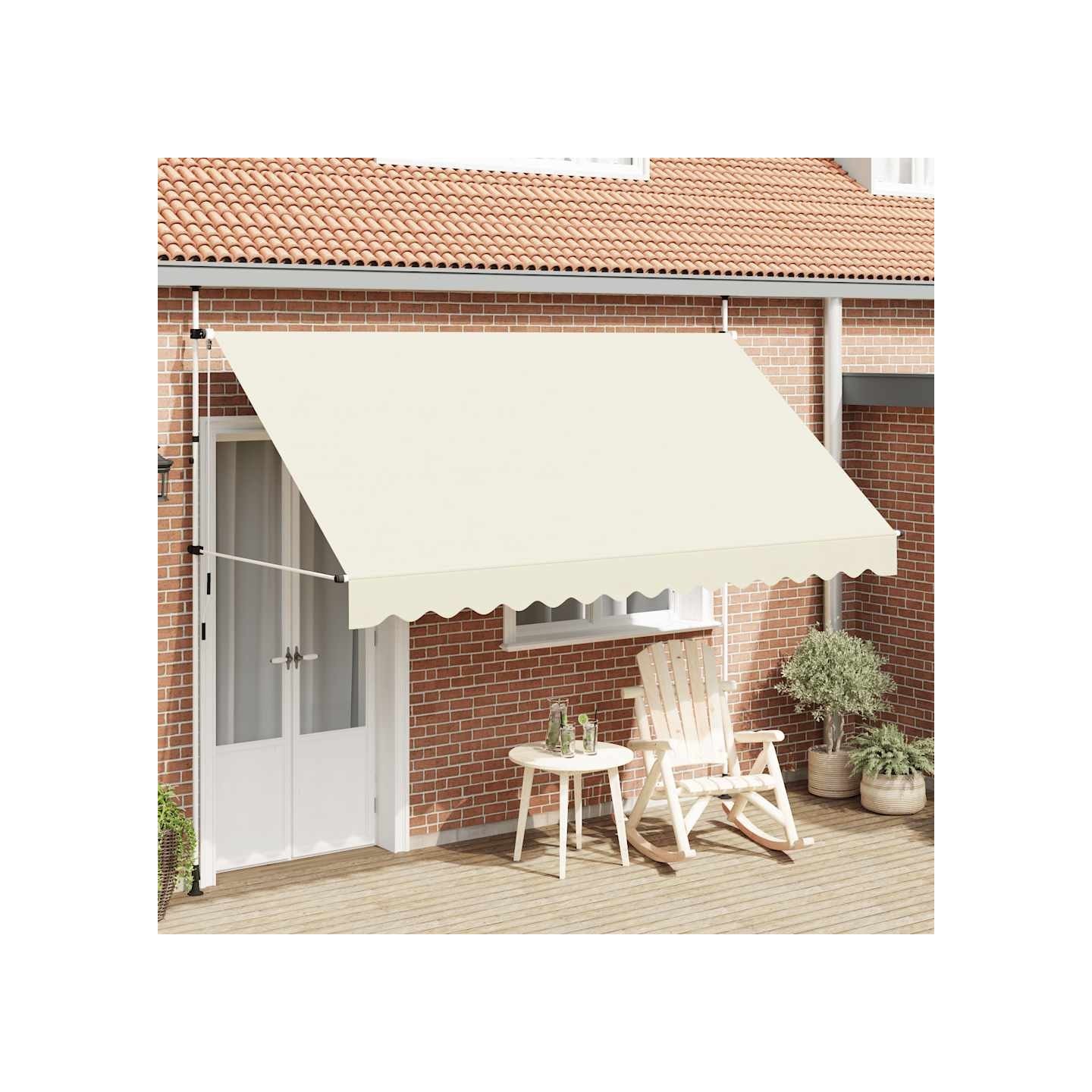 Auvent manuel rétractable 350 cm Crème