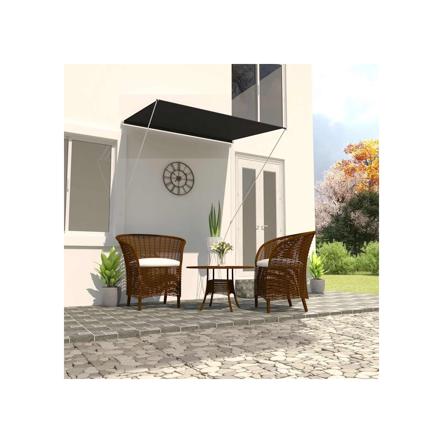 Auvent rétractable 150x150 cm Anthracite
