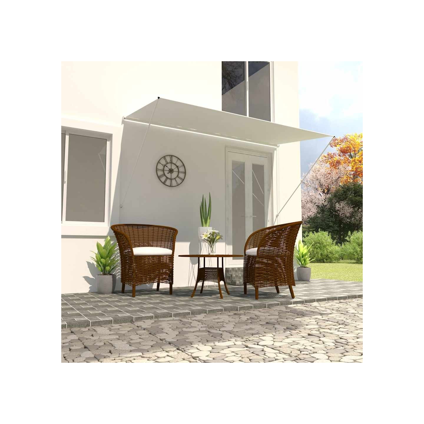 Auvent rétractable 350x150 cm Crème