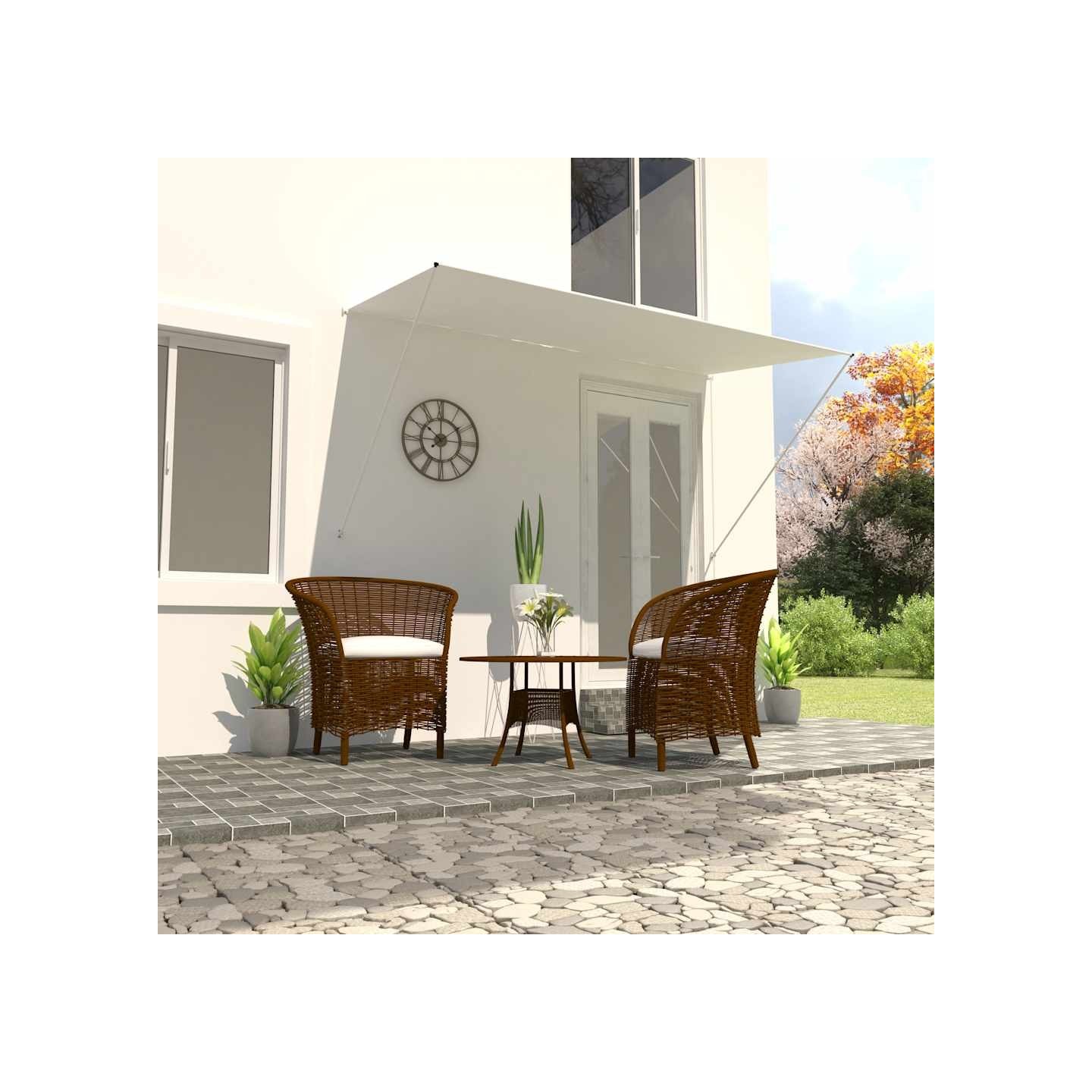 Auvent rétractable 250x150 cm Crème