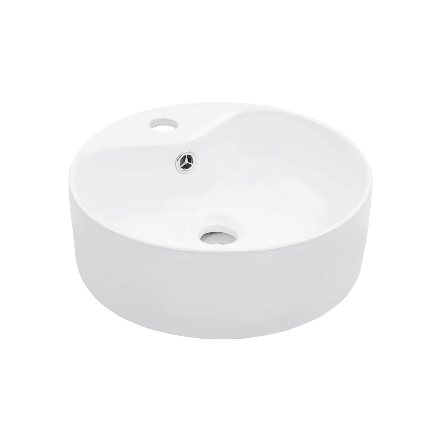 Lavabo avec trop-plein 36x13 cm Céramique Blanc