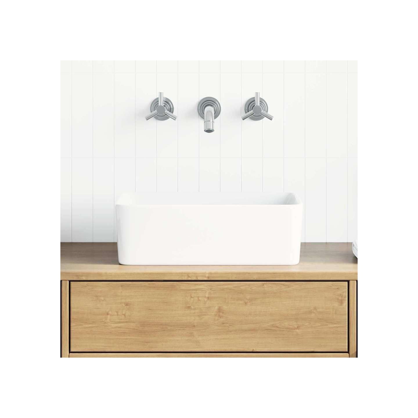 Lavabo 40x30x13 cm Céramique Blanc