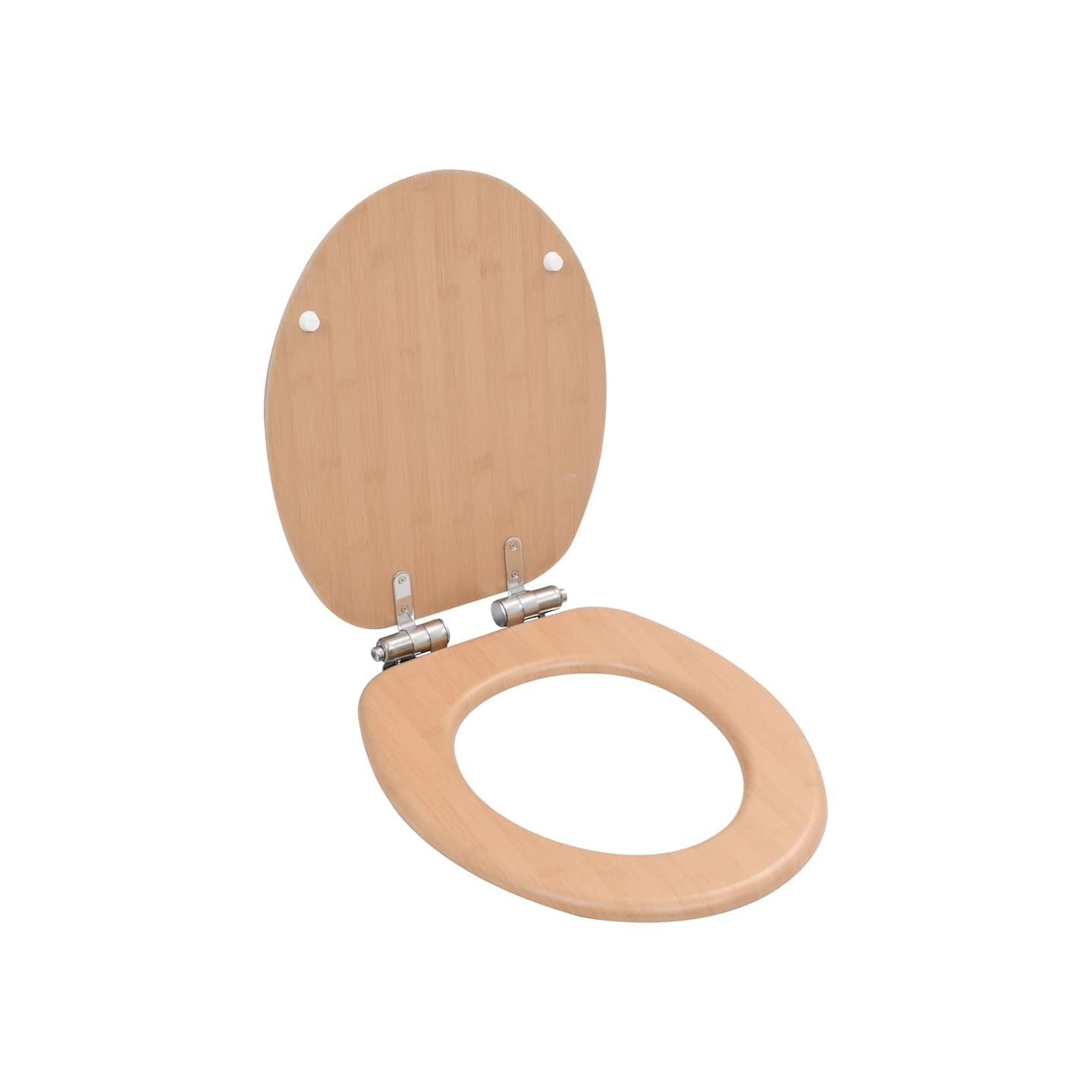 Siège de toilette MDF Couvercle à fermeture en douceur Bambou