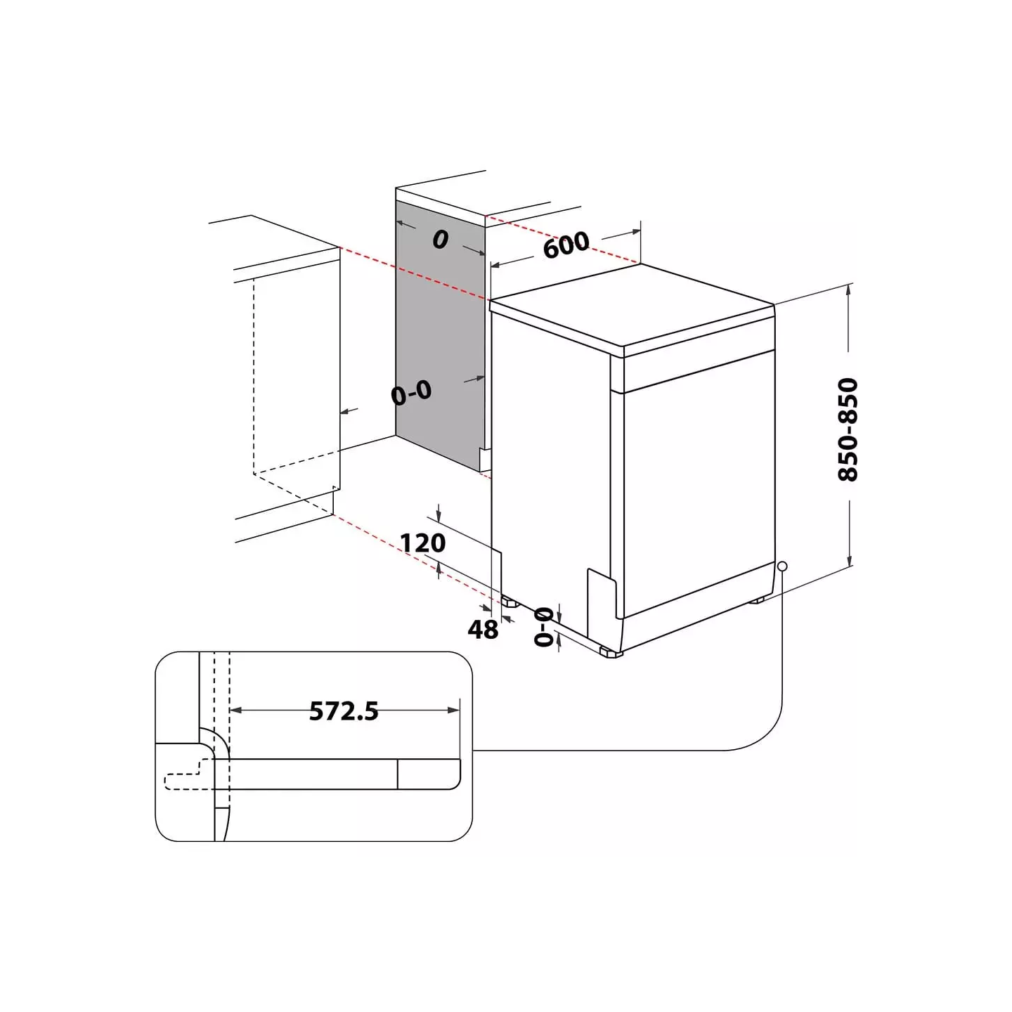 Lave-vaisselle Whirlpool WFC3C42PX 14 couverts inox | Nimestore
