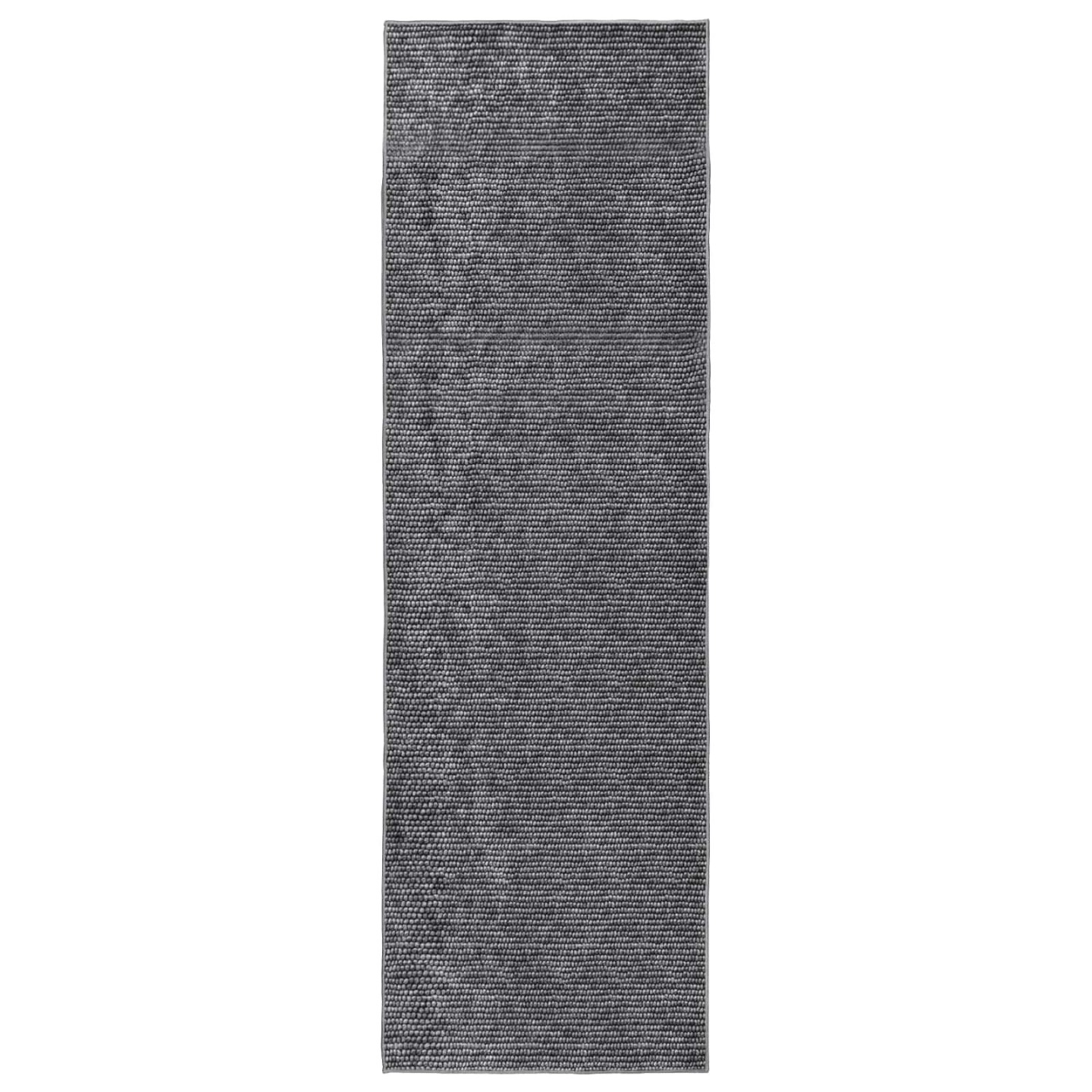 Tapis Anthracite 50 x 200 cm 100 % polyester 3 mm Lavable