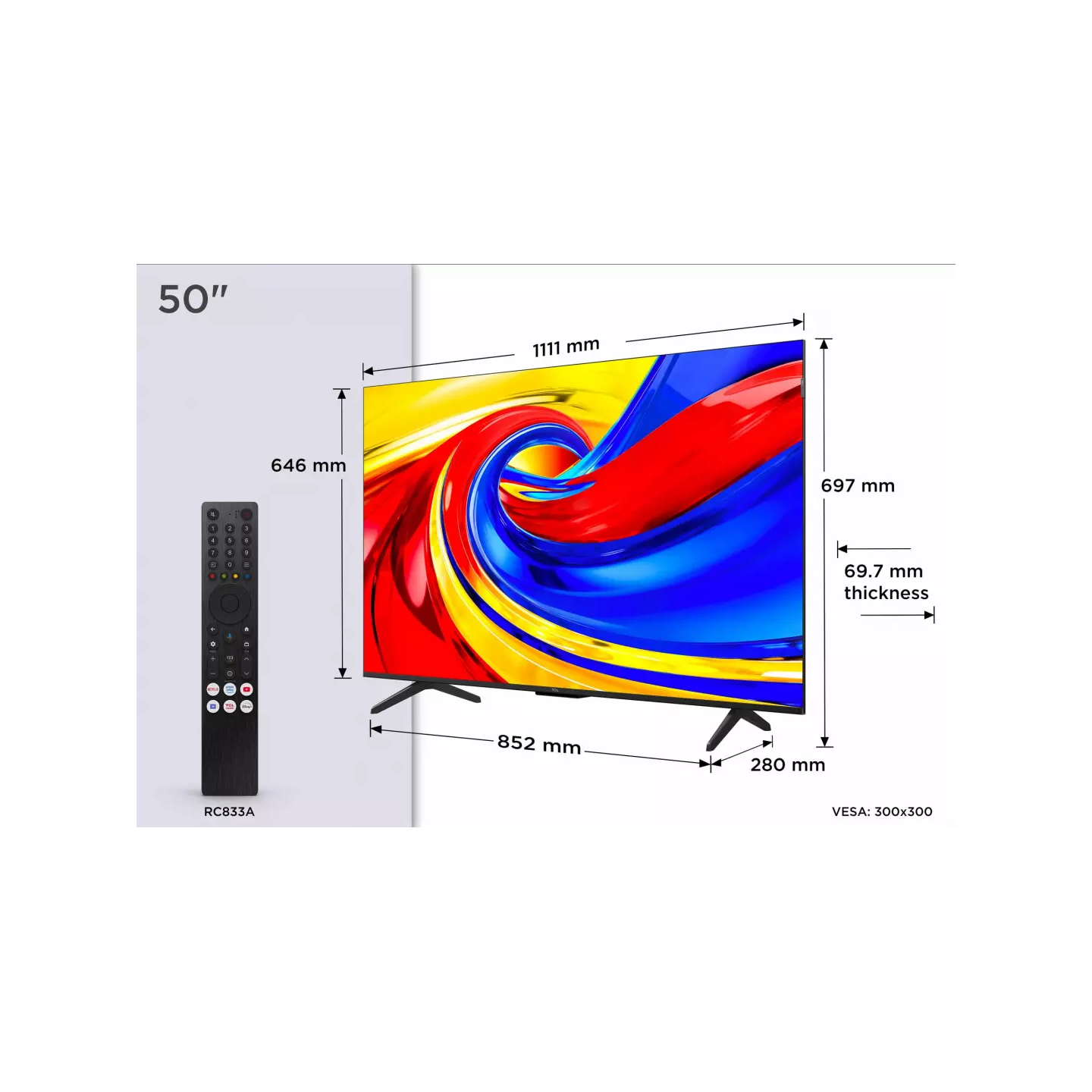 TV QLED TCL 50P79L 50" 4K Google TV | Nimestore