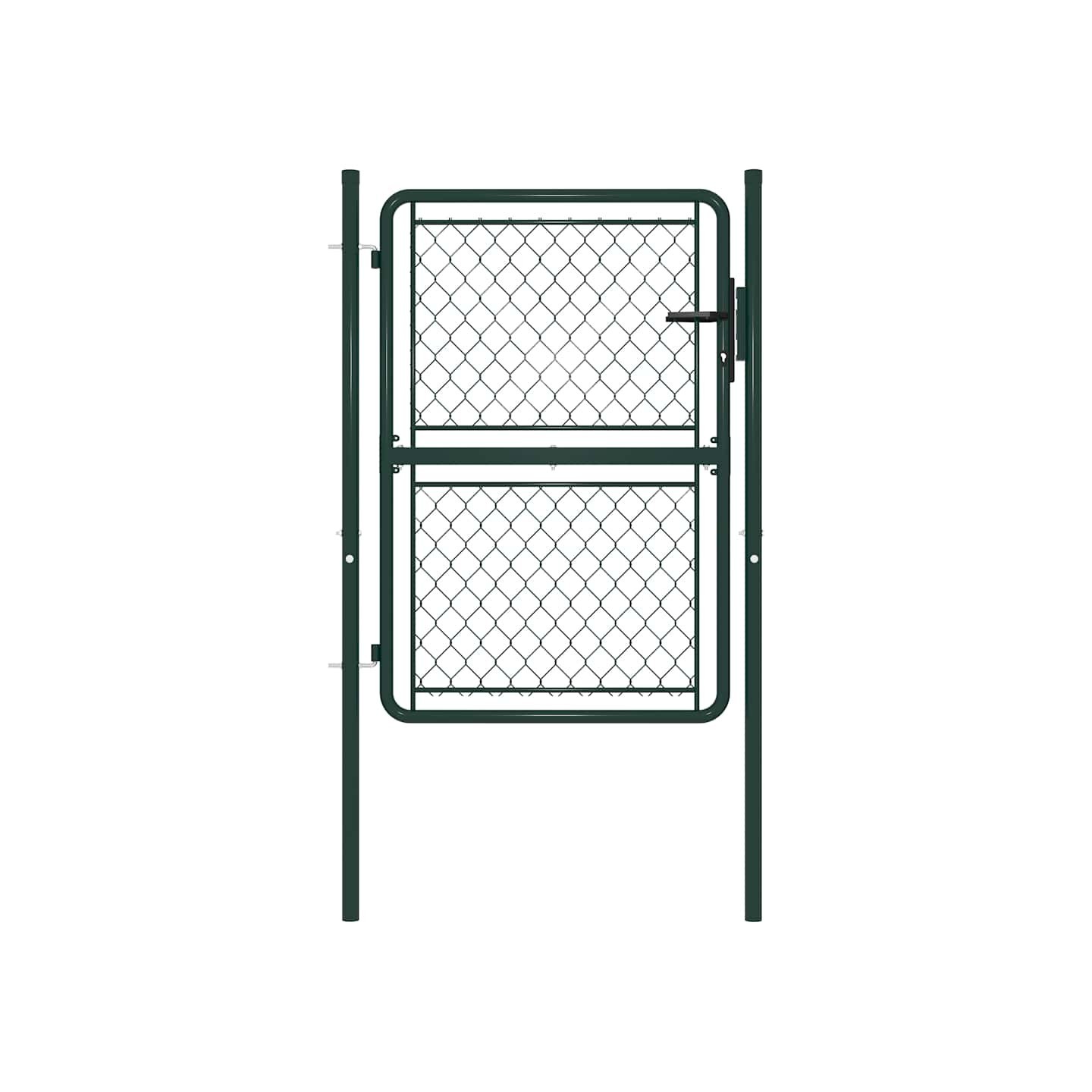 Portail de jardin en acier vert 100 x 150 cm