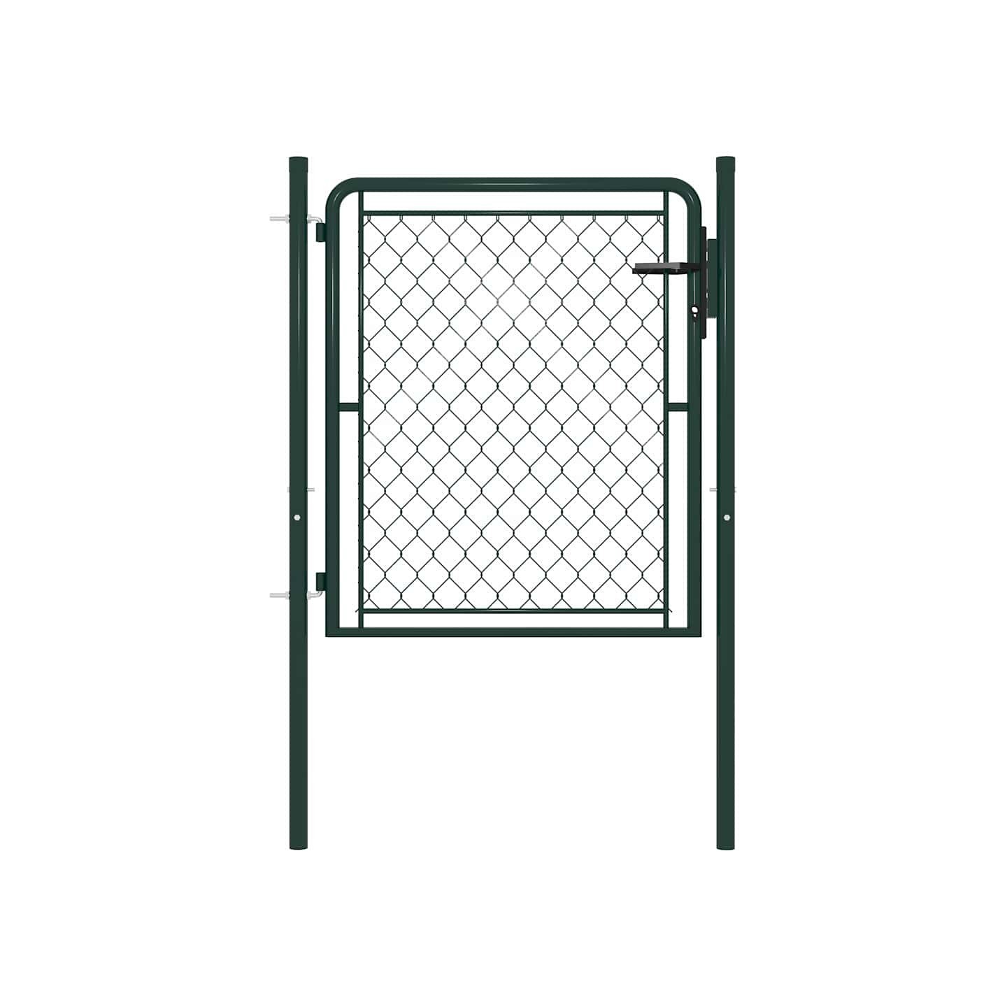 Portail de jardin en acier vert 100x100 cm