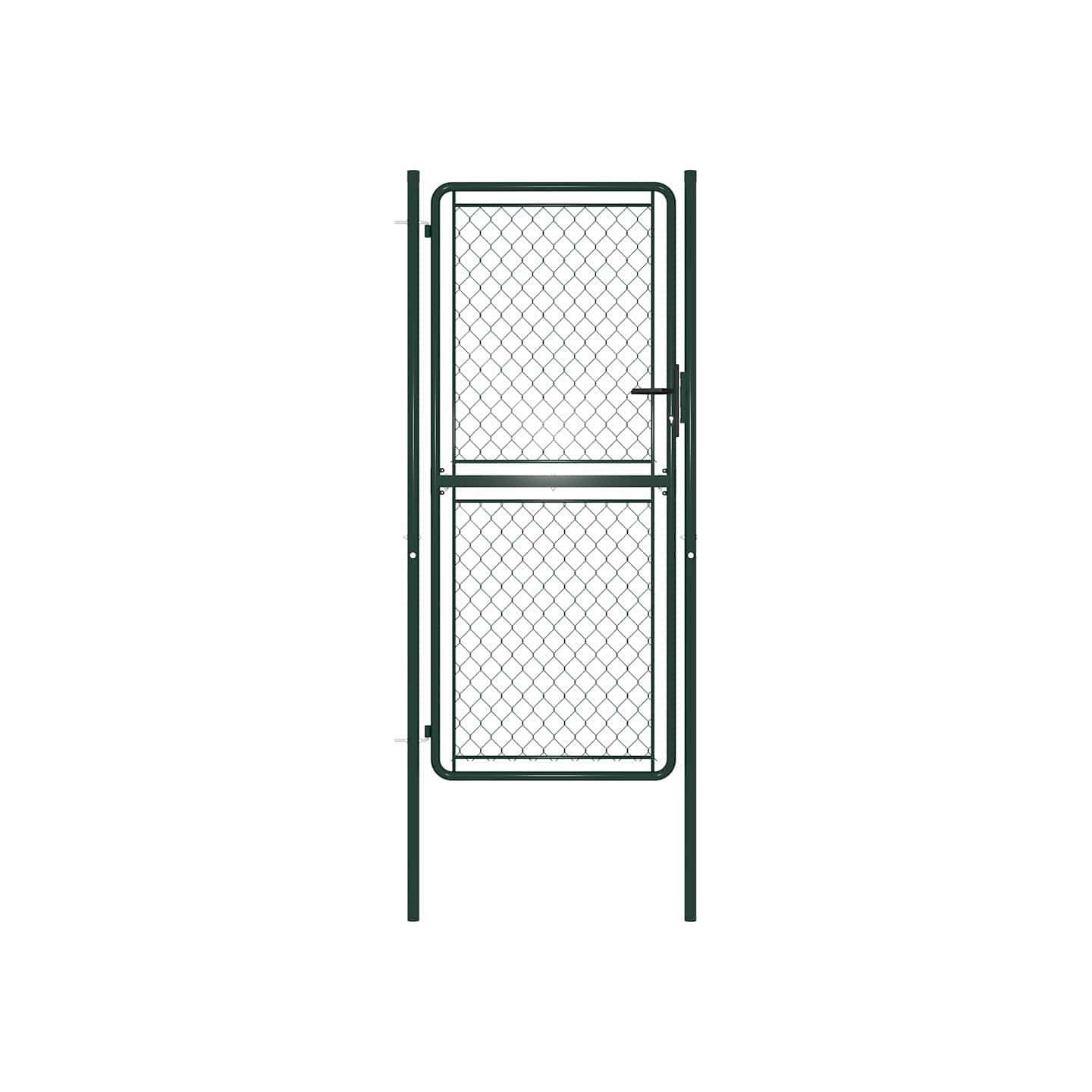 Portail de jardin en acier vert 100 x 175 cm