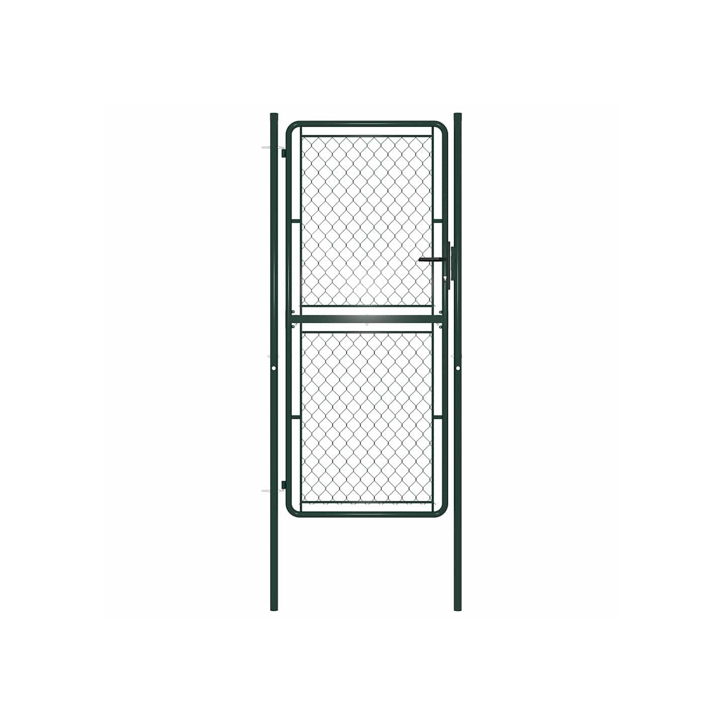 Portail de jardin en acier vert 100 x 200 cm