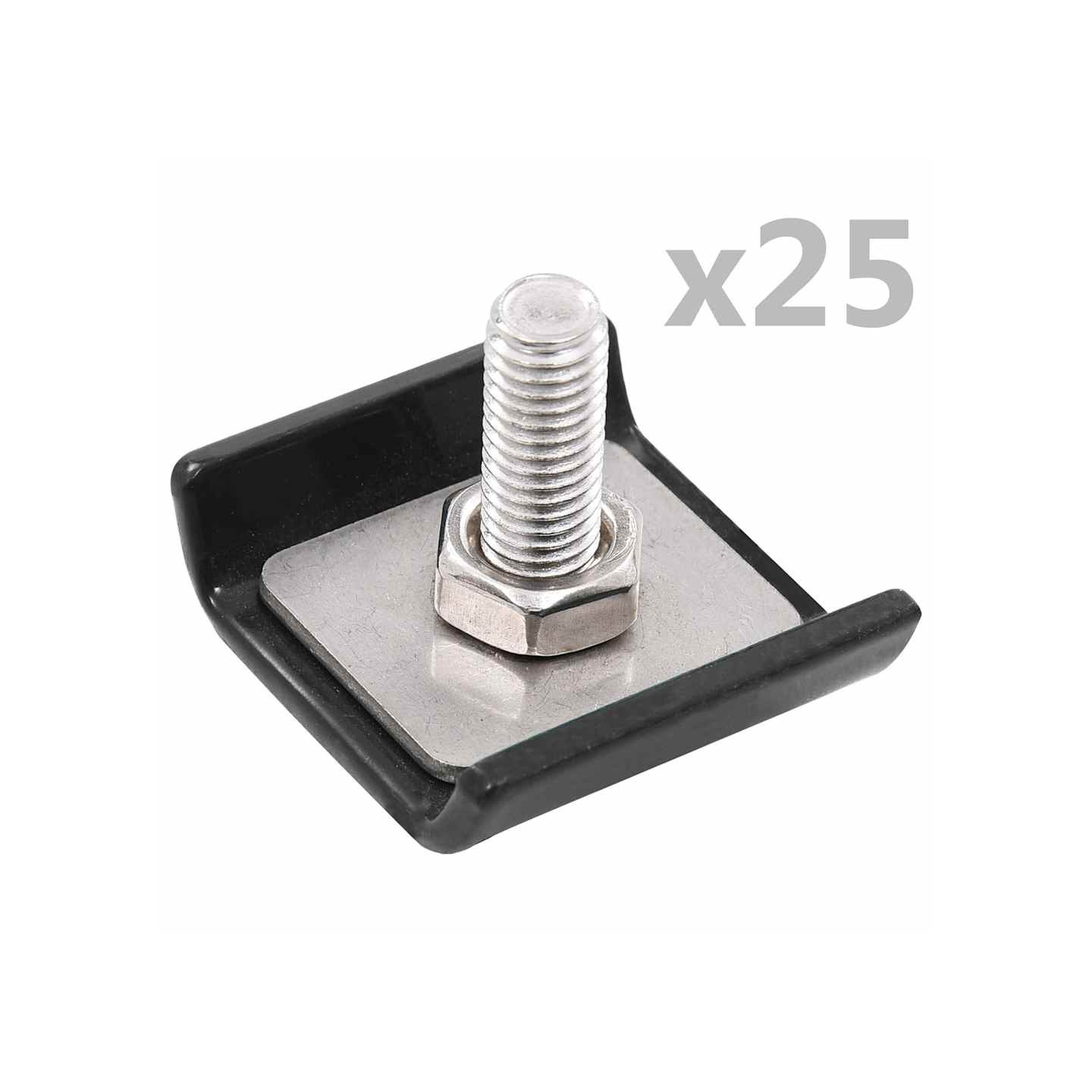 Ensemble de 25 connecteurs de tapis de grille Anthracite