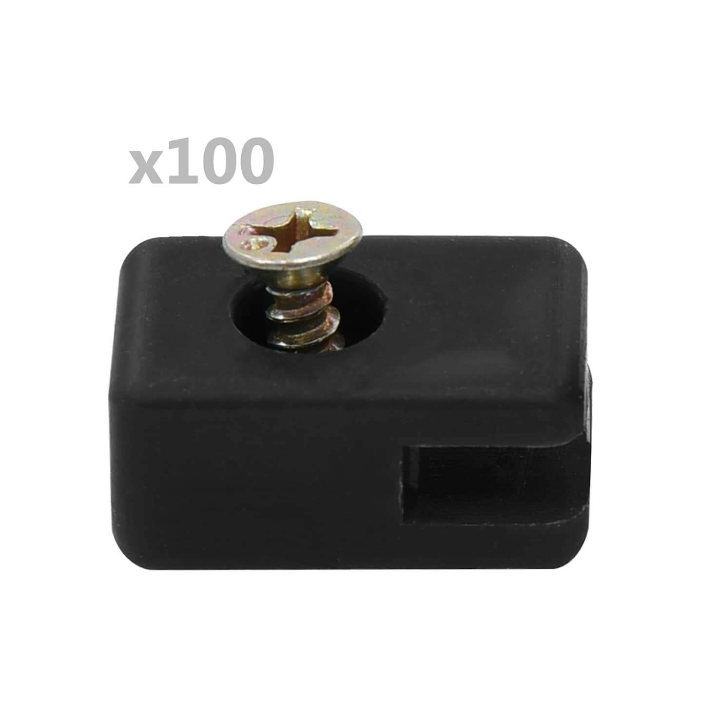 Ensemble de 100 supports de fil de clôture avec vis Anthracite
