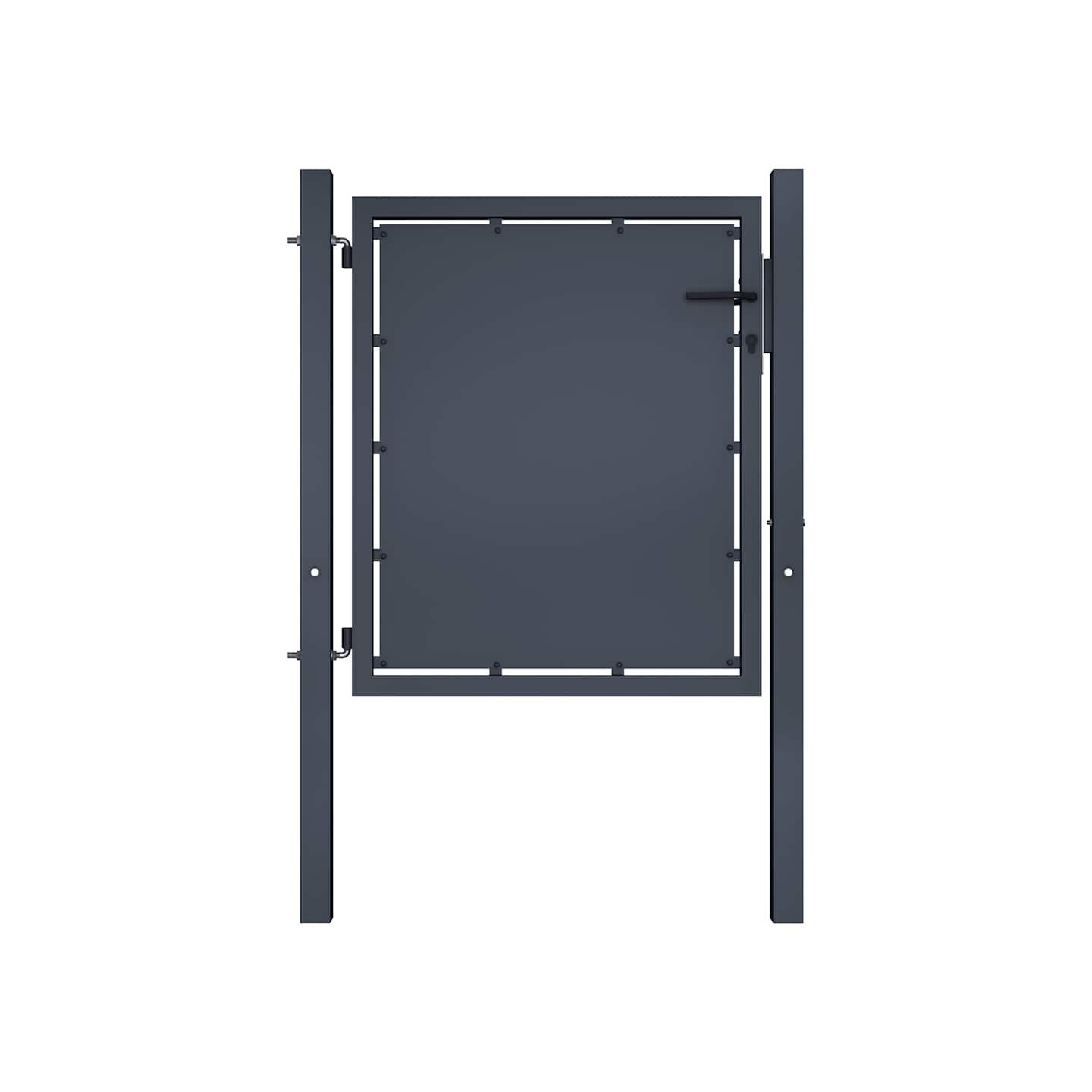 Portail de jardin en acier 100 x 75 cm anthracite