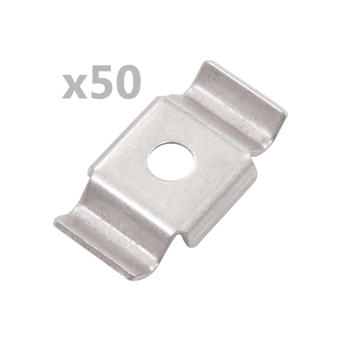 Clips de clôture en papillon 50 pcs Acier inoxydable