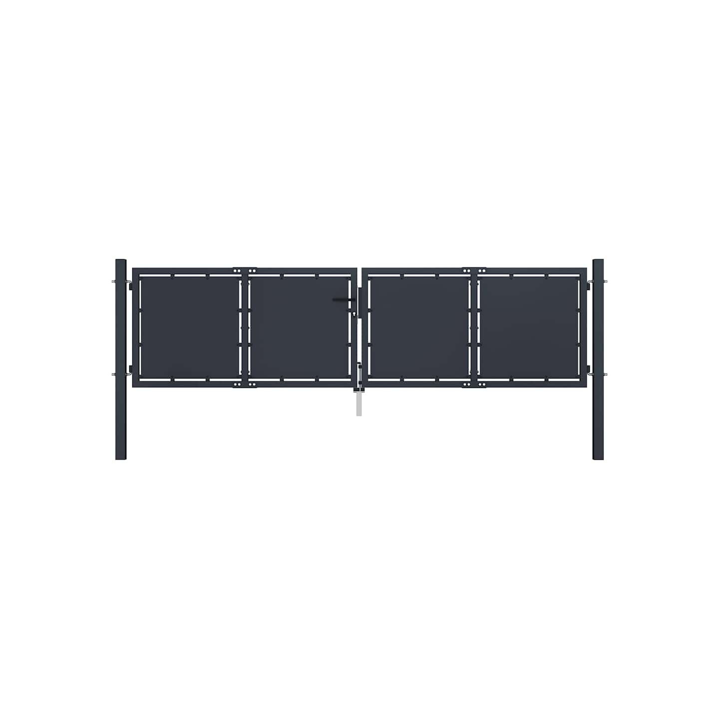Portail de jardin en acier 300x100 cm anthracite