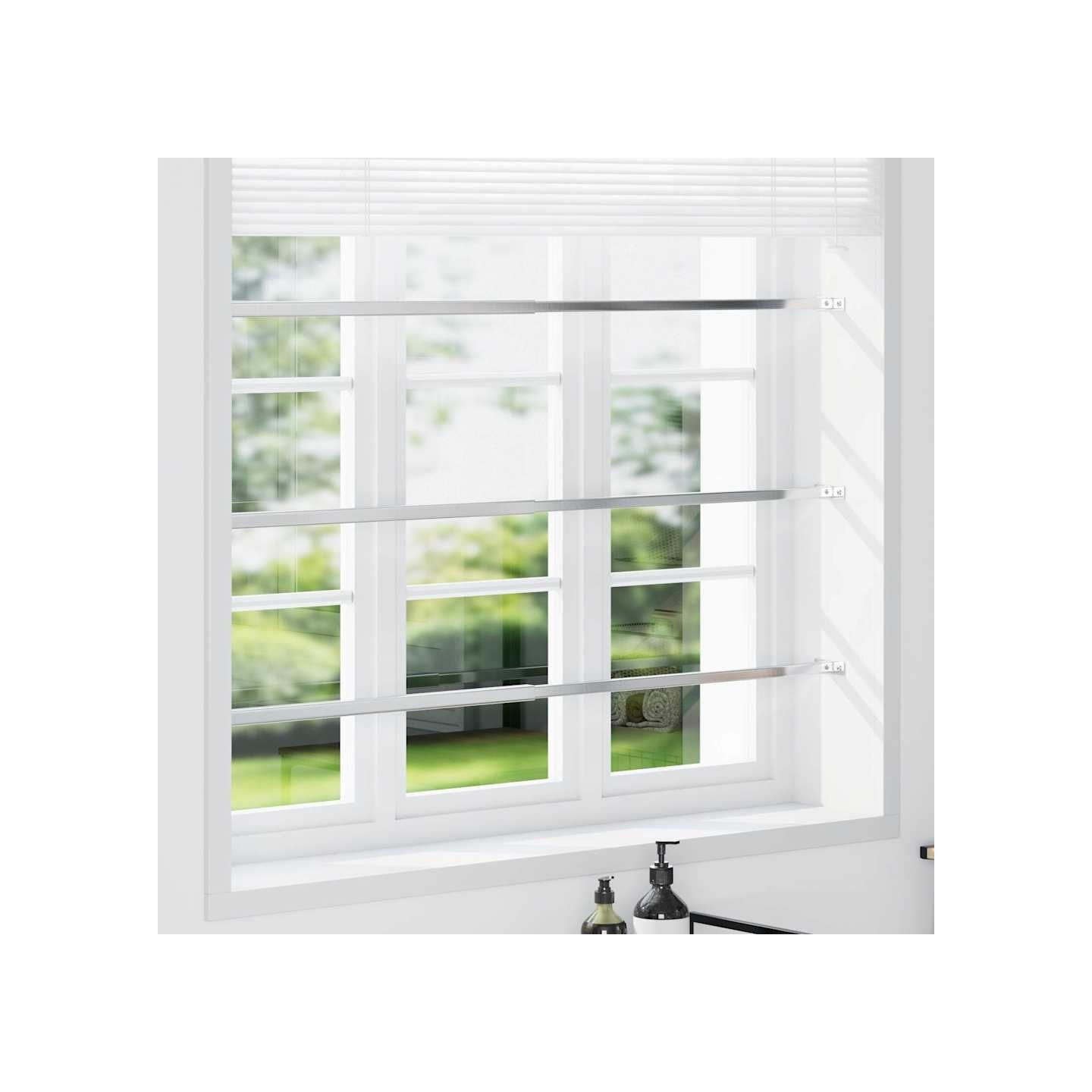 Barres de fenêtre réglables de sécurité 3 pcs 710-1200 mm