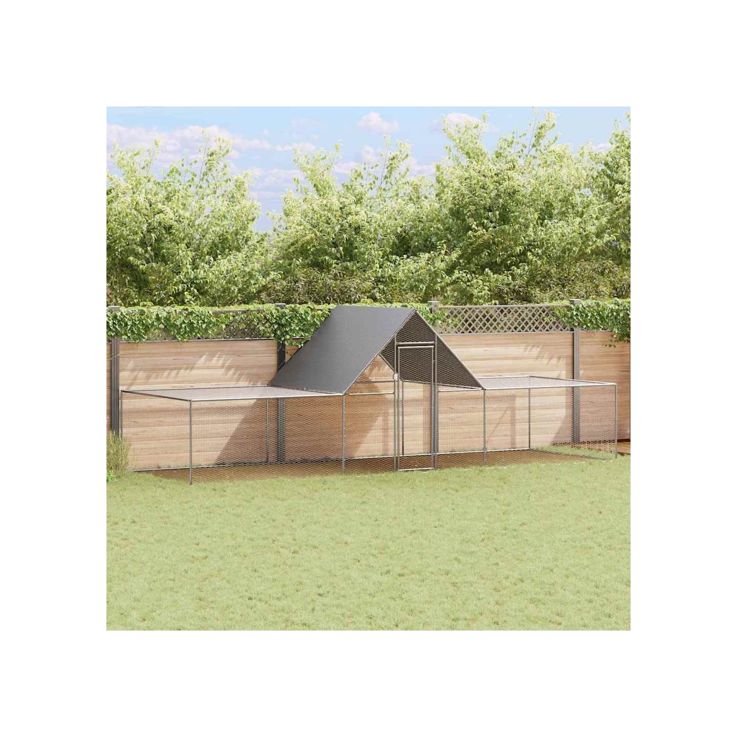 Poulailler 6 x 2 x 2 m Acier galvanisé