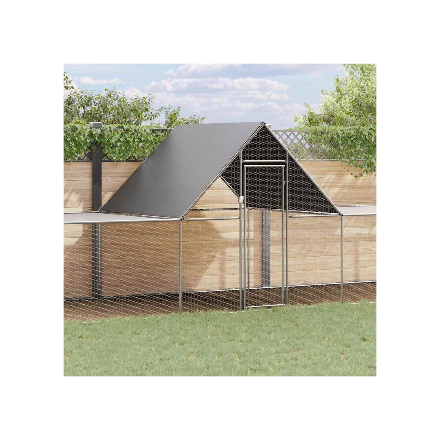 Poulailler 10 x 2 x 2 m Acier galvanisé