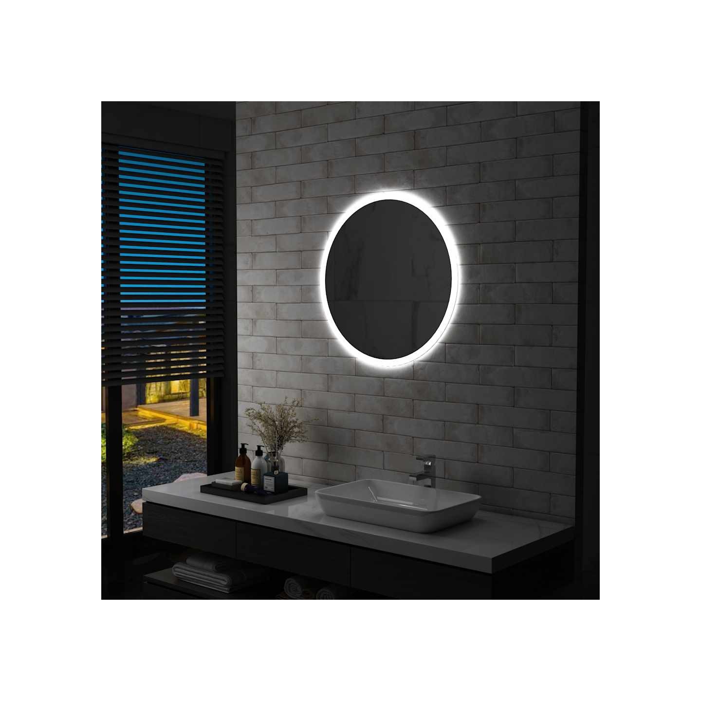 Miroir à LED pour salle de bain 70 cm