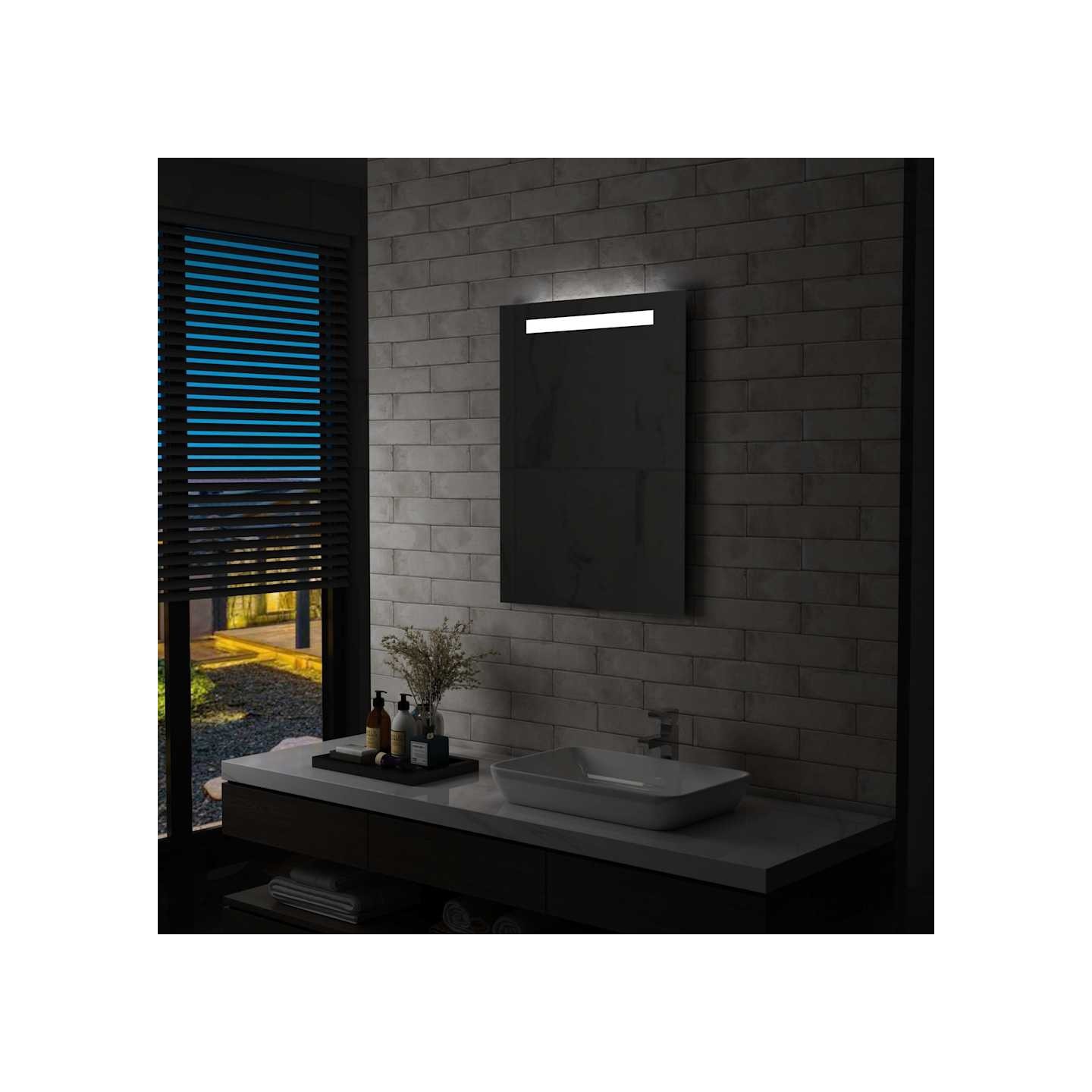 Miroir mural à LED pour salle de bains 60x80 cm