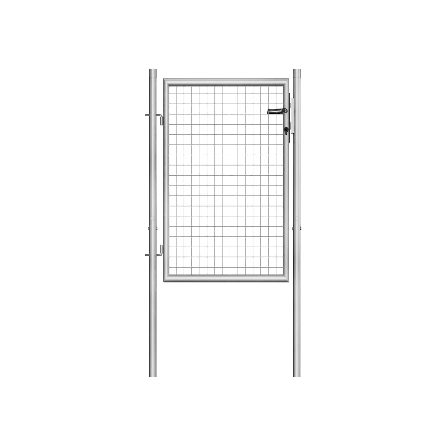 Portail de jardin en acier galvanisé 105x100 cm argenté