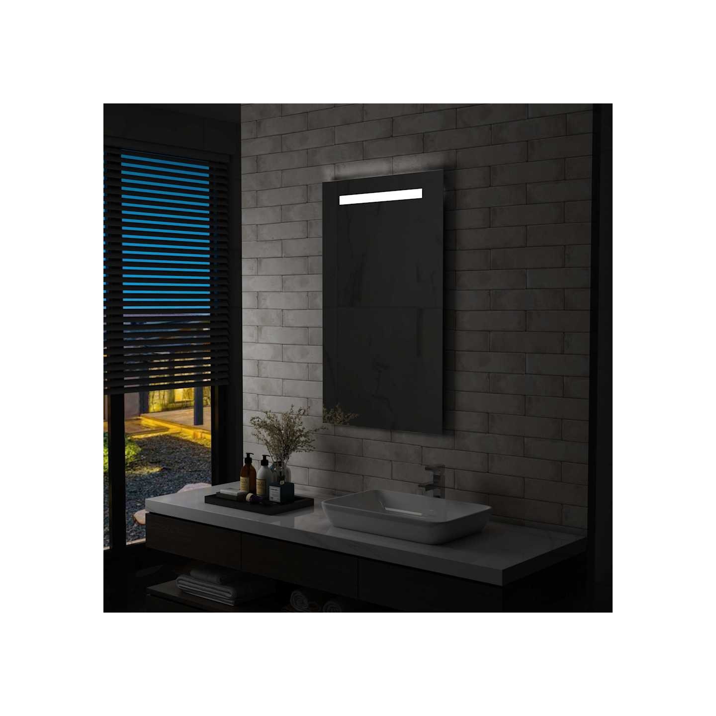 Miroir mural à LED pour salle de bains 60x100 cm