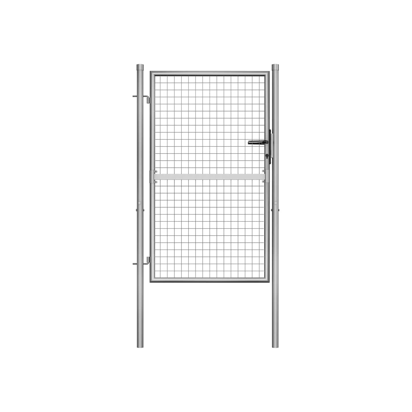 Portail de jardin en acier galvanisé 105x125 cm argenté