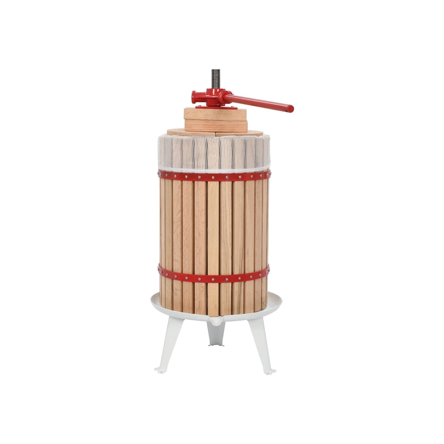 Presse-fruits et à vin avec sac en tissu 24 L Bois de chêne
