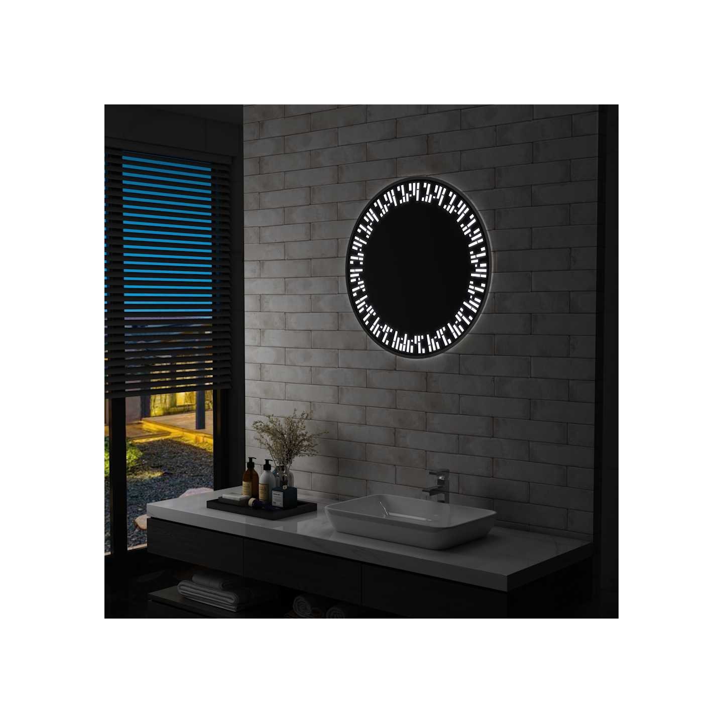 Miroir à LED pour salle de bain 70 cm