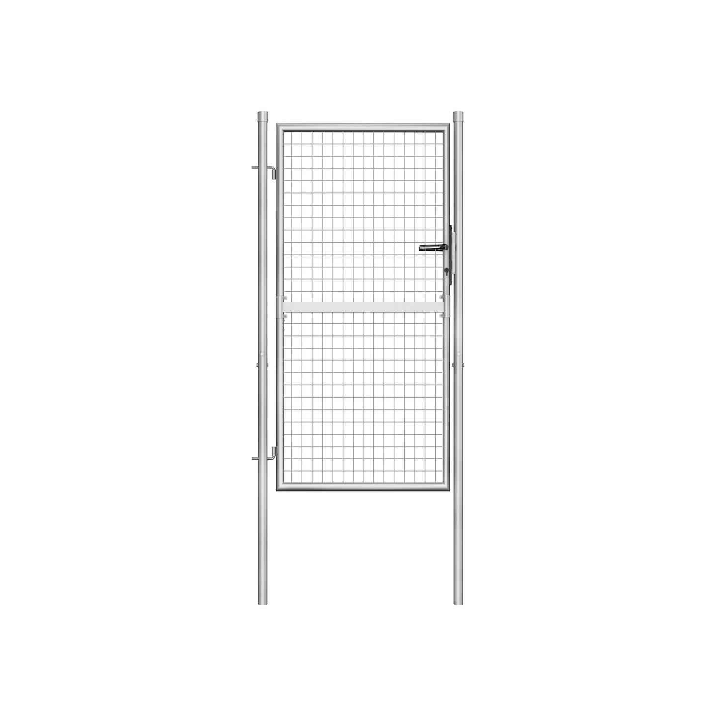 Portail de jardin en acier galvanisé 105x150 cm argenté