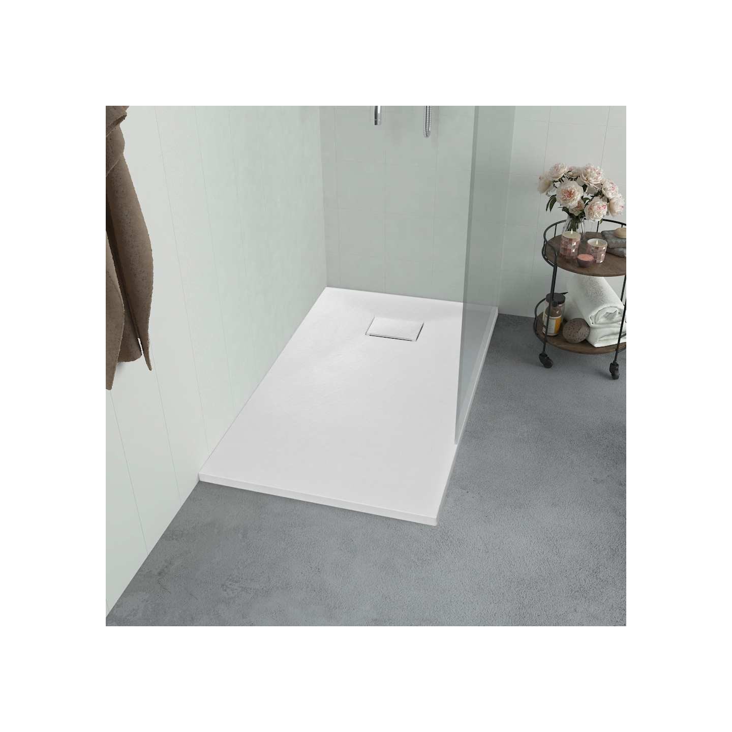 Bac de douche SMC Blanc 90 x 70 cm