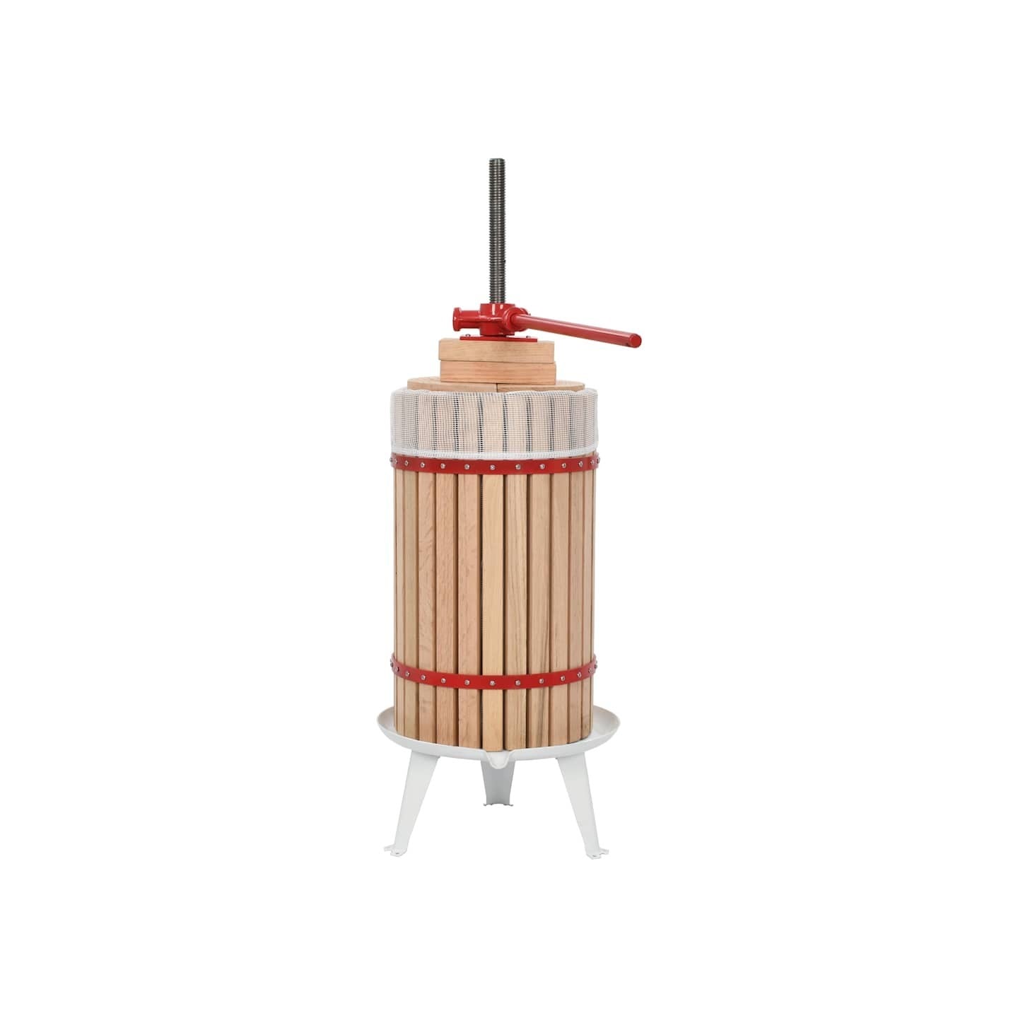 Presse-fruits et à vin avec sac en tissu 30 L Bois de chêne
