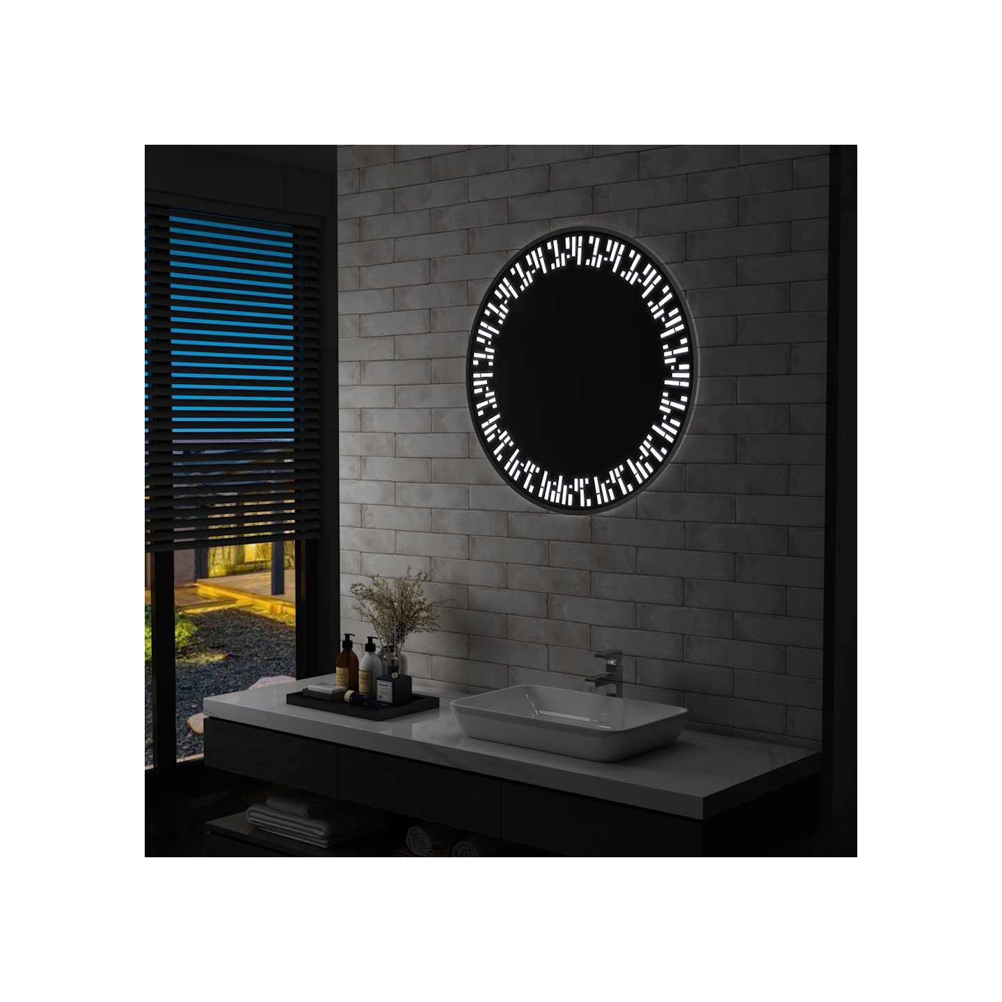 Miroir à LED pour salle de bain 80 cm