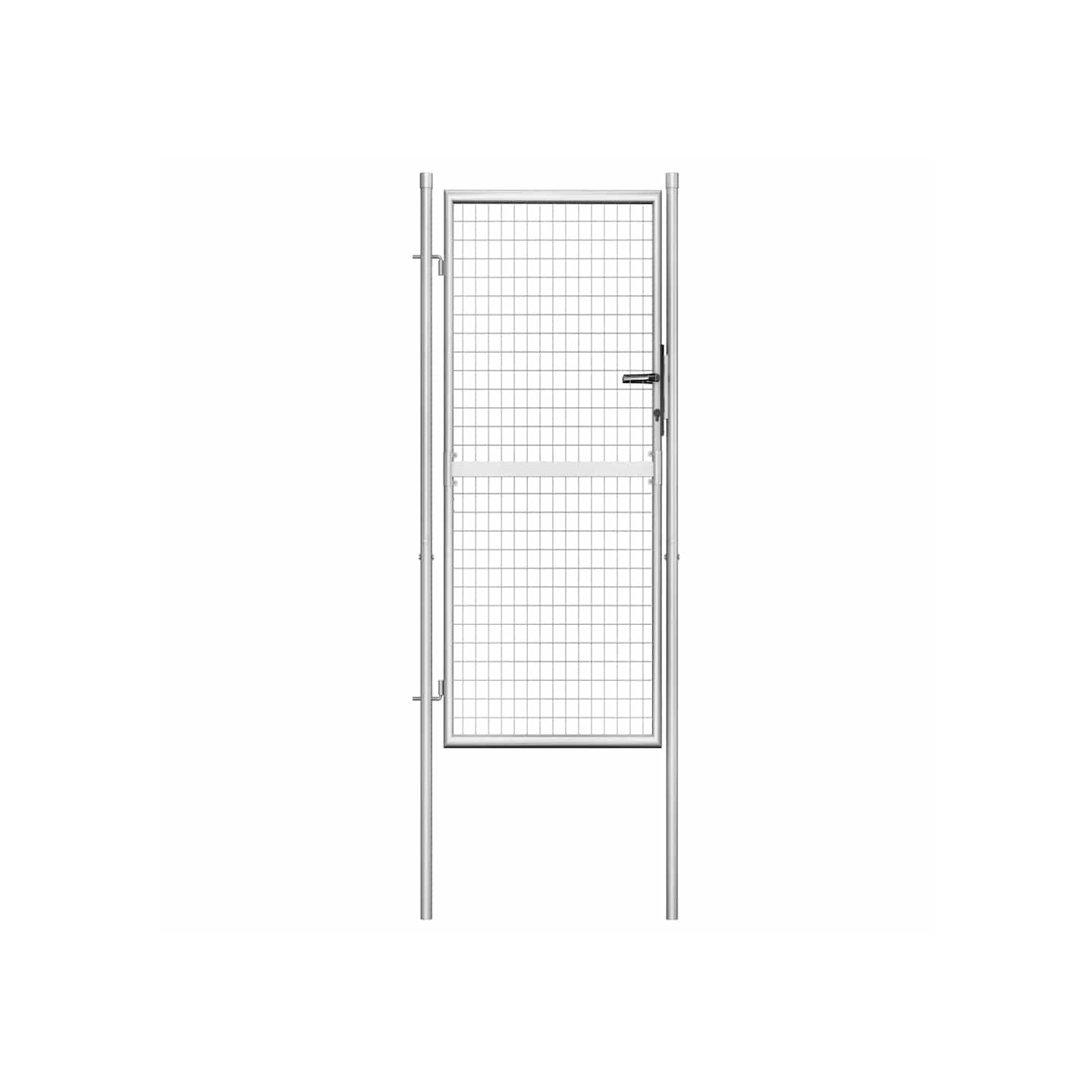 Portail de jardin en acier galvanisé 105x175 cm argent
