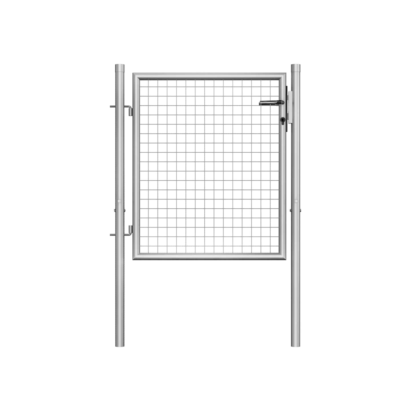 Portail de jardin en acier galvanisé 105x75 cm argent