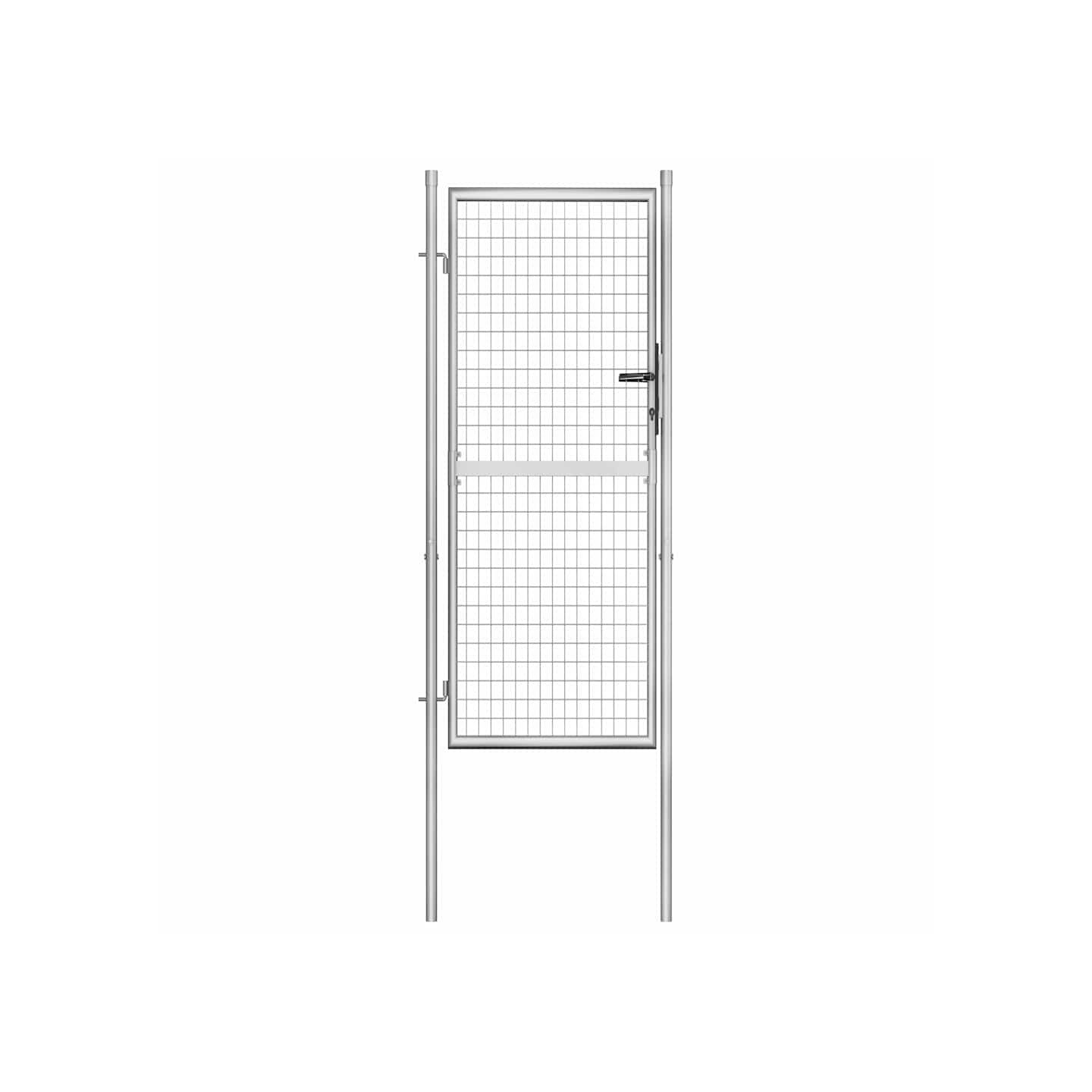 Portail de jardin en acier galvanisé 105x200 cm argenté